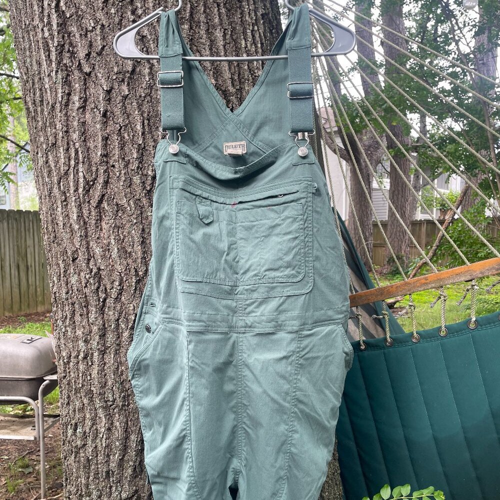 XXL Duluth's Green Heirloom Gardening Short Overalls